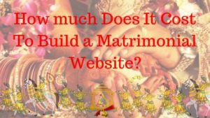 How much Does It Cost To Build a Matrimonial Website?