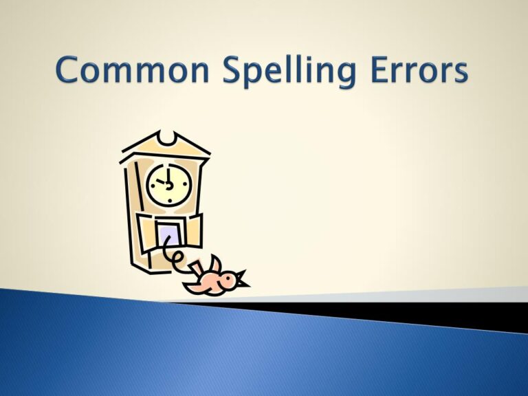 Strategy to improve spelling errors in English 